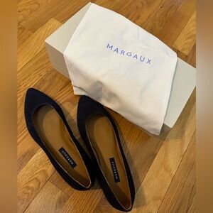 NWOT Margaux “The Pointe” Navy Suede Ballet Flats